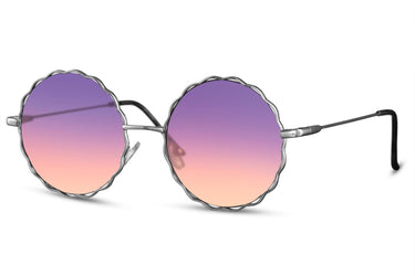 Heart-shaped sunglasses with pink lenses